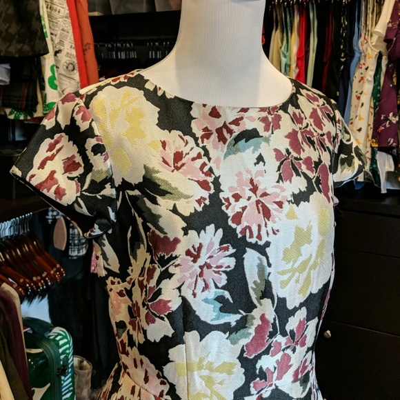 French Connection Floral Jacquard Skater Dress - Picture 2 of 6